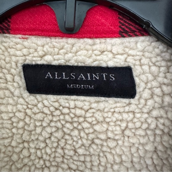 ALL SAINTS RED PLAID JACKET - Picture 5 of 9